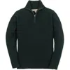Hope & Henry Kids' Organic Long Sleeve Half Zip Cable Pullover Sweater In Black