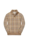 Hope & Henry Kids' Organic Mock Neck Intarsia Sweater In Gold