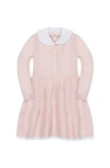 Hope & Henry Kids' Organic Peter Pan Collar Button Front Sweater Dress In Multi