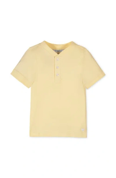Hope & Henry Kids' Organic Short Sleeve Henley Tee In Brown