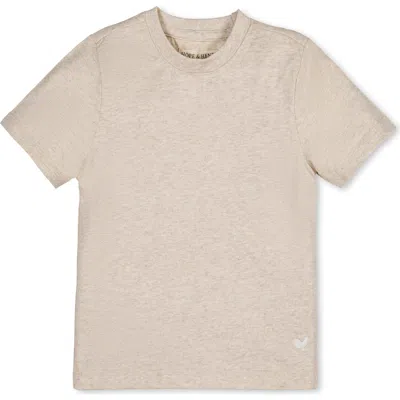 Hope & Henry Kids' Organic Short Sleeve Henley Tee In Brown