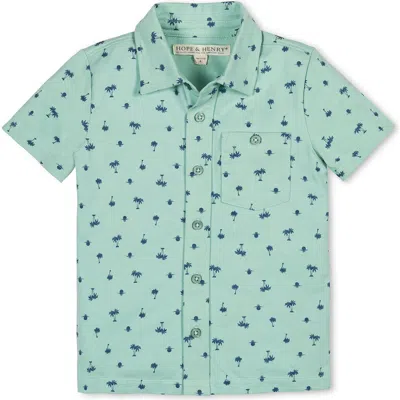Hope & Henry Kids' Organic Short Sleeve Jersey Knit Shirt In Green