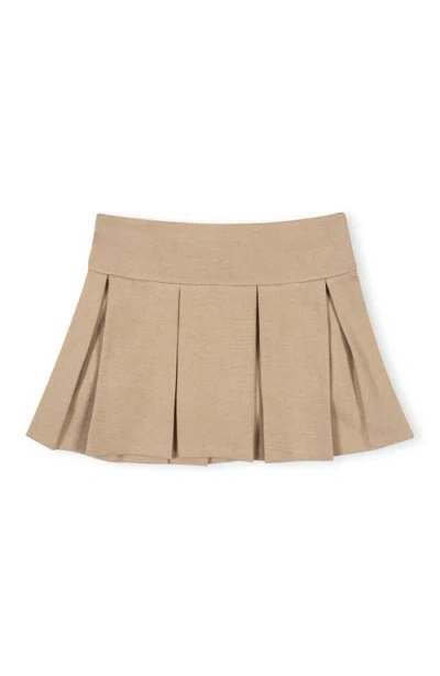 Hope & Henry Kids' Ponte Pleated Uniform Skort In Gray