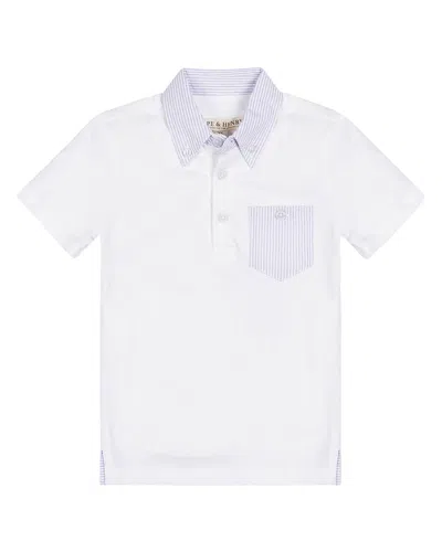 Hope & Henry Knit Polo Shirt In White