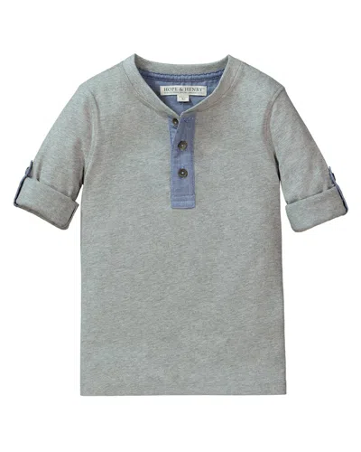 Hope & Henry Knit Shirt In Gray