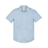 Hope & Henry Linen Short Sleeve Button Down Shirt In Mallorca Stripe
