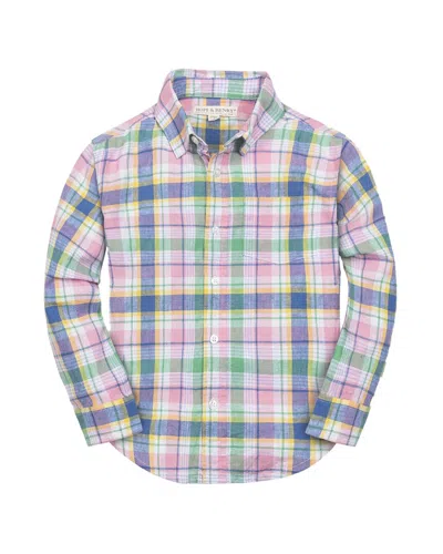 Hope & Henry Linen-blend Shirt In Multi