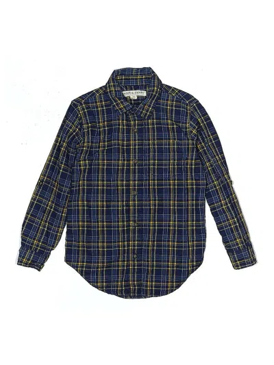 Pre-owned Hope & Henry Kids' Long Sleeve Button Down Shirt In Blue
