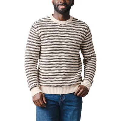 Hope & Henry Organic Crew Neck Stripe Sweater In Multi