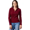 Hope & Henry Organic Fine Gauge Half Zip Sweater In Oxblood