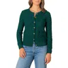 Hope & Henry Organic Herringbone Stitch Cardigan Sweater In Green