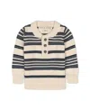 Hope & Henry Organic Long Sleeve Henley Pullover Sweater With Elbow Patches - Baby In Neutral