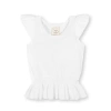 Hope & Henry Organic Peplum Sweater Top In White Peplum