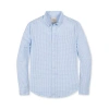 Hope & Henry Organic Seersucker Button Down Shirt In Classic Blue Gingham