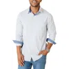 Hope & Henry Organic Stretch Poplin Shirt In Blue