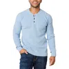 Hope & Henry Organic Sweater Henley In Blue