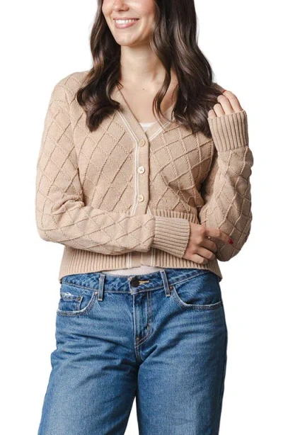 Hope & Henry Organic V-neck Cardigan Sweater In Neutral
