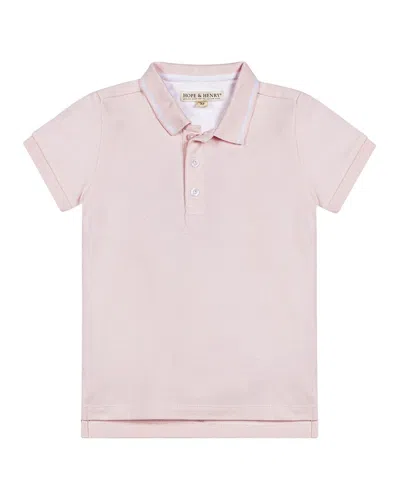 Hope & Henry Pique Polo Shirt In White