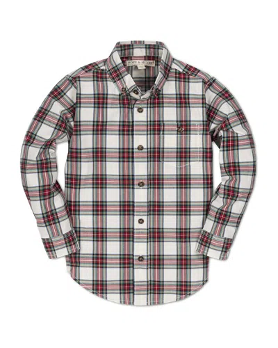 Hope & Henry Poplin Shirt In Multi