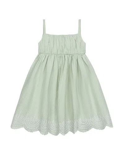 Hope & Henry Ruched Sleeveless Dress In Green