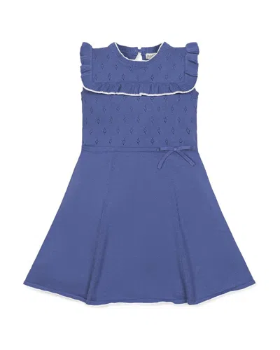 Hope & Henry Ruffle Yoke Sweaterdress In Multi