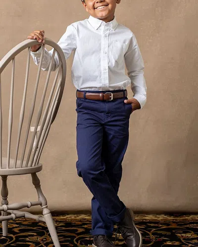 Hope & Henry Skinny Chino In Blue