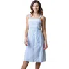 Hope & Henry Sleeveless Sheath Dress In Blue Ombre Stripe Linen