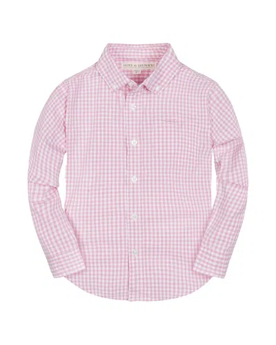 Hope & Henry Stretch Poplin Shirt In Pink