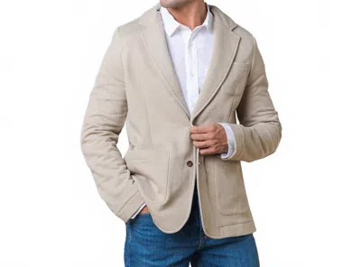 Hope & Henry Tailored Long Sleeves Blazer In Taupe Herringbone Fleece In Neutral