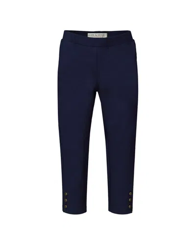 Hope & Henry Kids'  Three-button Ponte Pant In Blue