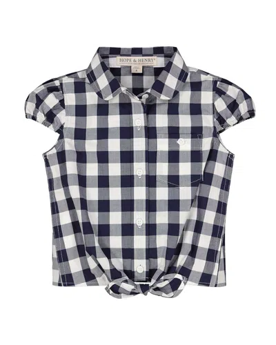 Hope & Henry Tie Front Top In Multi