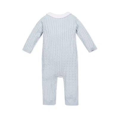 Hope & Henry Unisex Organic Peter Pan Collar Button Front Sweater Romper - Baby