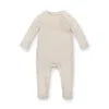 Hope & Henry Unisex Organic Raglan Footed Sweater Romper - Baby