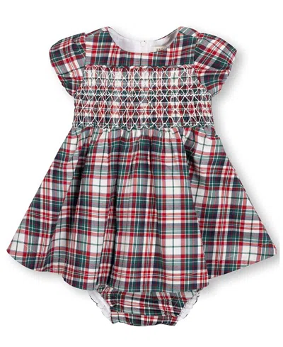 Hope & Henry Unisex Organic Smocked Puff Sleeve Dress - Baby In Red