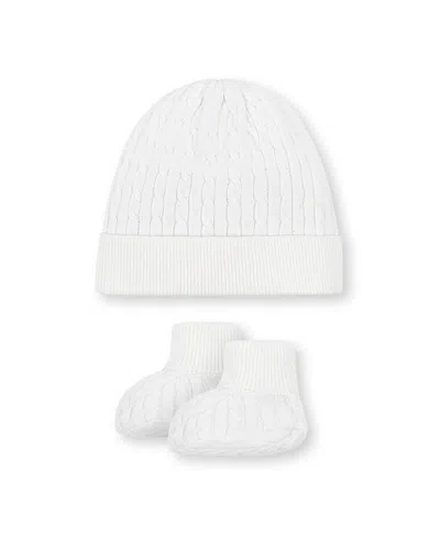 Hope & Henry Unisex Organic Sweater Beanie And Bootie 2-piece Set - Baby