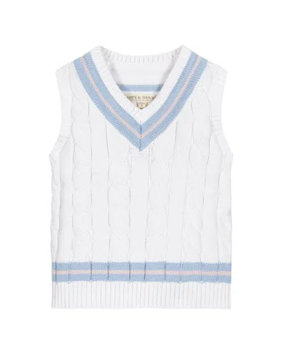 Hope & Henry V-neck Sweater Vest In White
