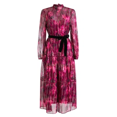 Hope & Ivy Beatrice Dress In Pink/purple