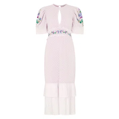 Hope & Ivy Valencia Dress In Pink/purple