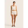Hope And May Bebi Cotton Halter Neck Top In Chalk