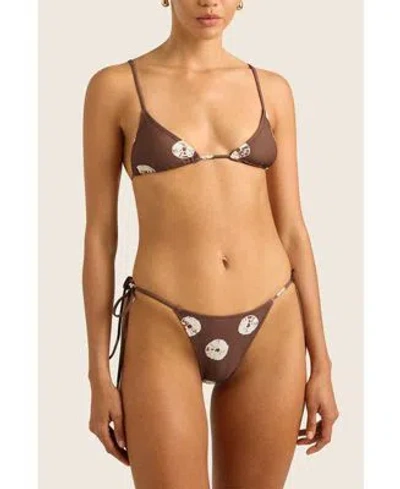 Hope And May Hope May Womens Palma String Triangle Bikini Top Cheeky Bikini Brief In Brown