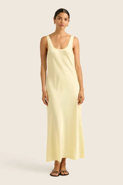 Hope And May Tallon Slip Maxi Dress In Butter