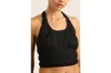 Hope And May Bebi Cotton Halter Neck Top In Black