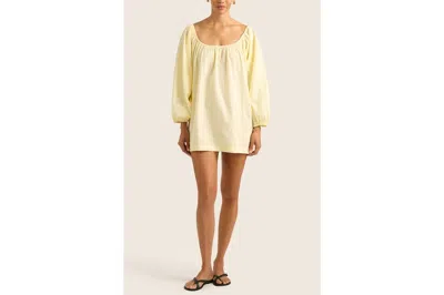 Hope And May Women's Cotton Linen Mini Smock Dress