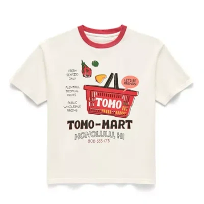 Hope & Wonder Aapi Kids Unisex Crew Neck Short Sleeve T-shirt In White