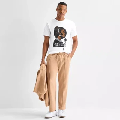 Hope & Wonder Black History Month Mens Slim Mid Rise Regular Fit Drawstring Pant In Brown