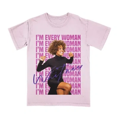 Hope & Wonder Mens Crew Neck Short Sleeve Regular Fit Graphic T-shirt In Pink