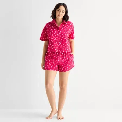 Hope & Wonder Women's History Month Lipstick Printed Pull-on Short In Pink