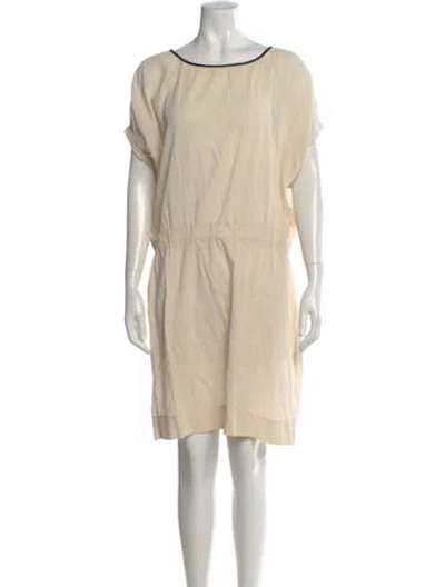Pre-owned Hope Bateau Neckline Mini Dress In Neutral
