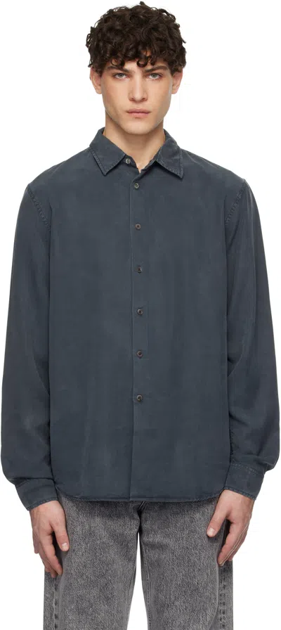 Hope Black Air Clean Shirt In Faded Black Tencel