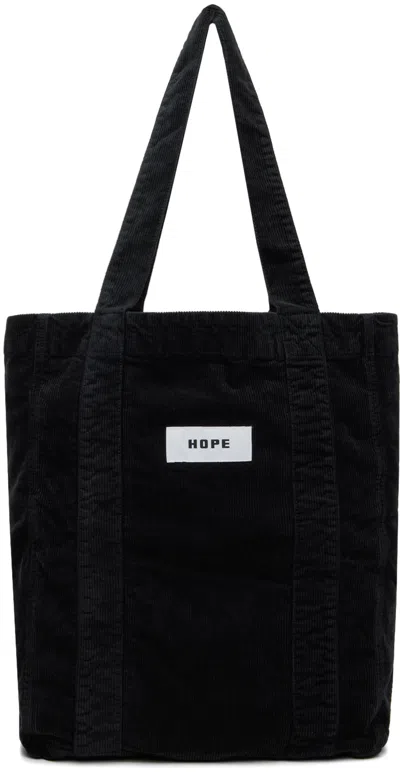 Hope Black Everyday Tote In Black Smooth Cord
